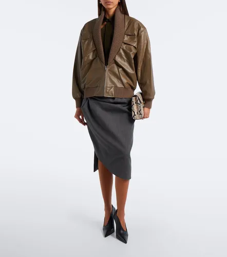 Zana leather bomber jacket - Victoria Beckham - Modalova