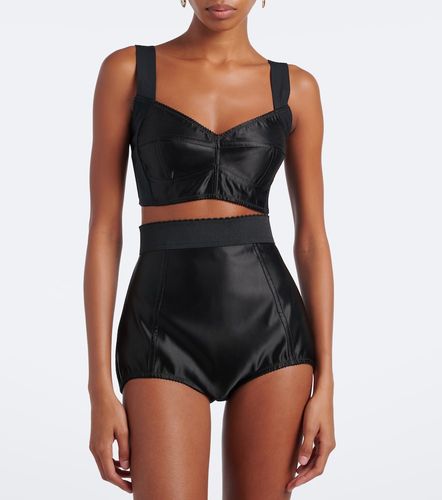Dolce&Gabbana Crop top de satén - Dolce&Gabbana - Modalova