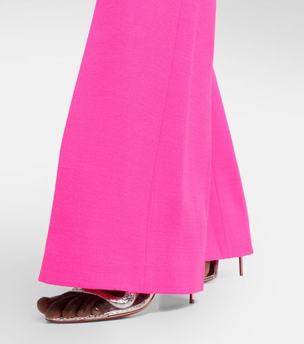 High-rise flared wool-blend pants - David Koma - Modalova
