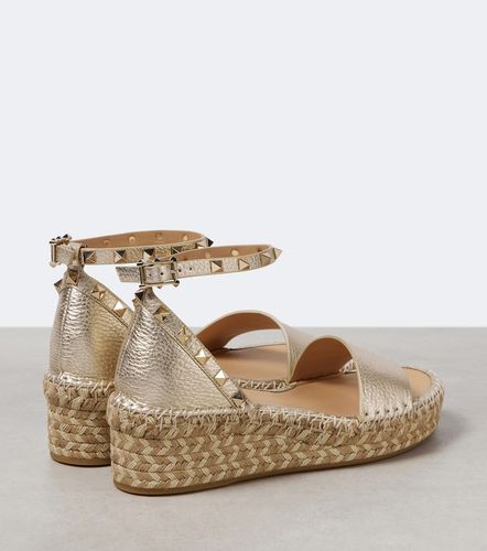 Sandali espadrillas Rockstud in pelle - Valentino Garavani - Modalova
