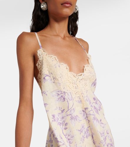 Abito sottoveste Halliday in lino con pizzo - Zimmermann - Modalova