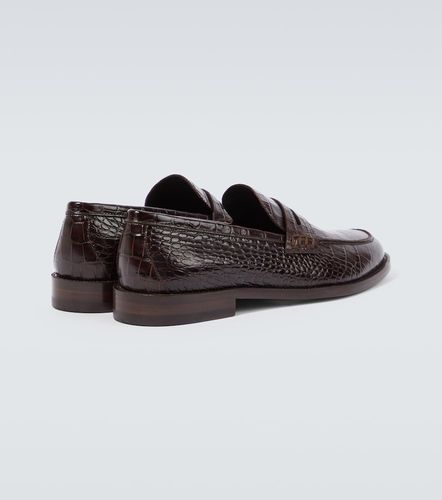 Perry croc-effect leather penny loafers - Manolo Blahnik - Modalova