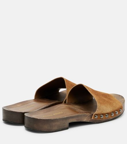 Miu Miu Mules in suede - Miu Miu - Modalova
