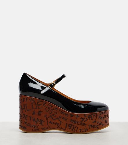 Chloé Salones con cuña Maxime 80 de charol - Chloe - Modalova