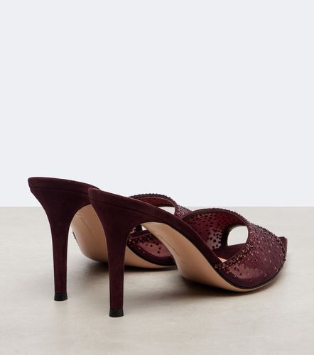 Rania 85 crystal-embellished mules - Gianvito Rossi - Modalova