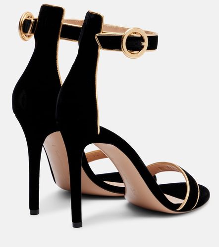 Sandali 105 in velluto con pelle - Gianvito Rossi - Modalova