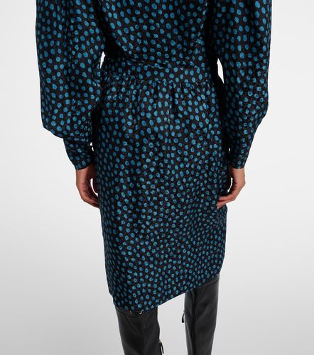 Polka-dot silk jacquard pencil skirt - Chloe - Modalova