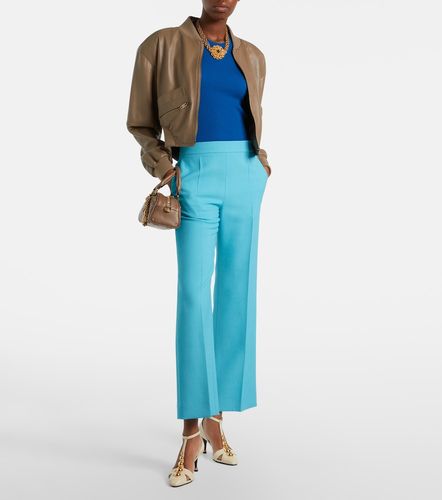 Chloe Cropped leather bomber jacket - Chloe - Modalova