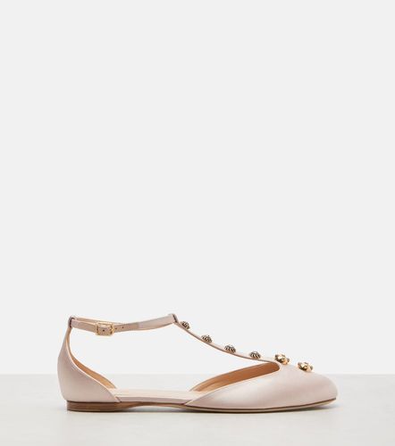 Chloé Bailarinas Celeste de satén adornadas - Chloe - Modalova