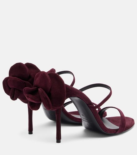 Floral-applique suede mules - Magda Butrym - Modalova