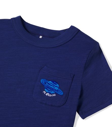 Camiseta de jersey de algodón bordada - Mini Rodini - Modalova