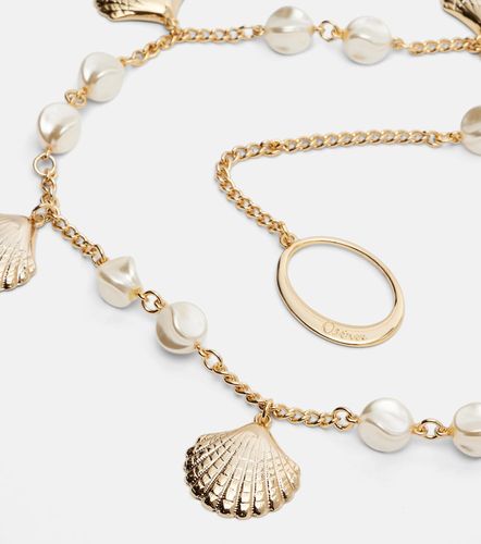 Shells embellished chain belt - Oseree - Modalova