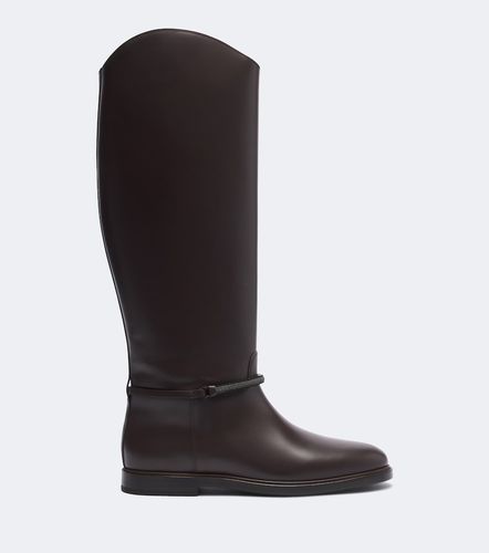 Botas altas de piel con cuentas Monili - Brunello Cucinelli - Modalova