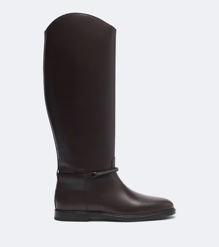 Monili leather knee-high boots - Brunello Cucinelli - Modalova