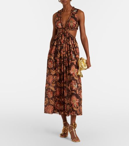 Vestido midi Aster de algodón floral - Zimmermann - Modalova