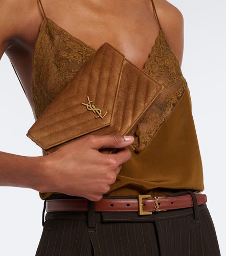 Cartera con cadena Cassandre Mini de ante - Saint Laurent - Modalova