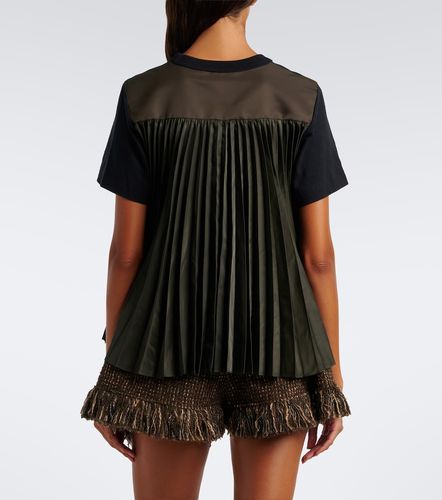 Camiseta de jersey de algodón con paneles - Sacai - Modalova