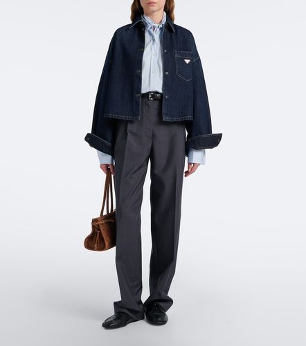 Pantaloni regular in lana e mohair - Prada - Modalova