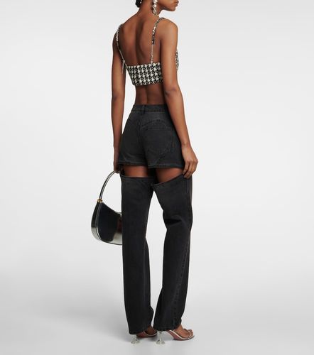 Area Embellished checked crop top - Area - Modalova
