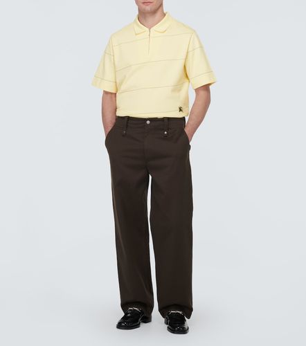 Polo EKD de piqué de algodón a rayas - Burberry - Modalova