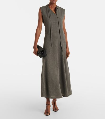 Vestido midi de lona de lana virgen - Jil Sander - Modalova