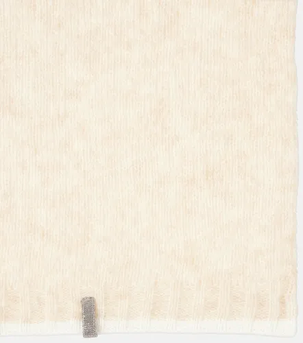 Cable-knit mohair scarf - Brunello Cucinelli - Modalova