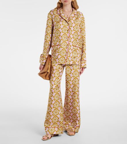 Pantalones de pijama en sarga de seda - La DoubleJ - Modalova