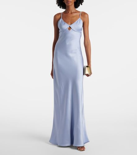 Abito lungo in raso con cut-out - Victoria Beckham - Modalova