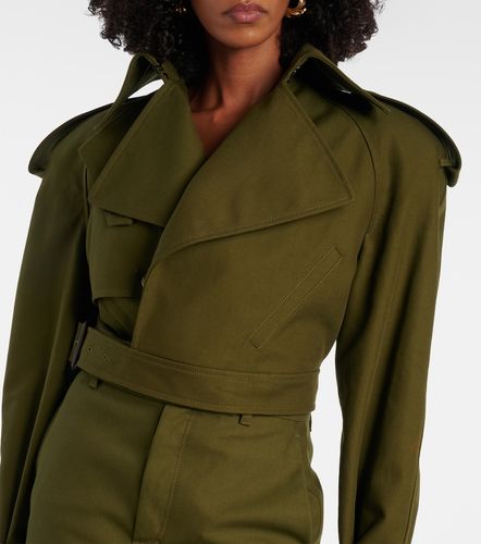 Gabardina cropped de sarga de algodón - Wardrobe.NYC - Modalova