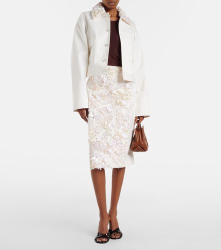 Plan C Sequined cotton drill jacket - Plan C - Modalova