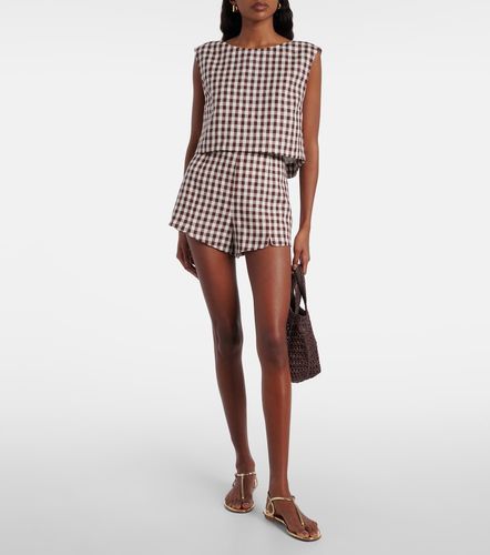 Posse Sadie gingham linen shorts - Posse - Modalova
