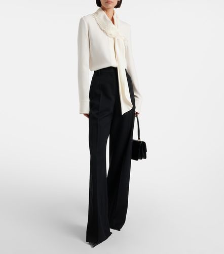 Bluse aus Georgette aus einem Seidengemisch mit Spitze - Oscar de la Renta - Modalova