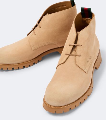 Gucci Botas desert de ante con Web - Gucci - Modalova