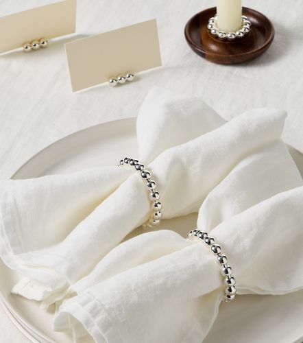 Set de 2 servilleteros Perles bañados en plata - Christofle - Modalova