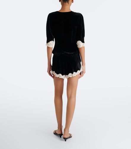 Shorts Lealia in velluto con pizzo - Rixo - Modalova