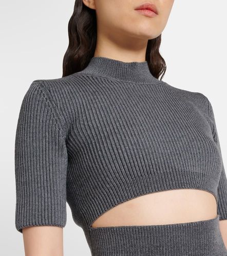 Ribbed-knit cutout wool-blend top - Alaia - Modalova