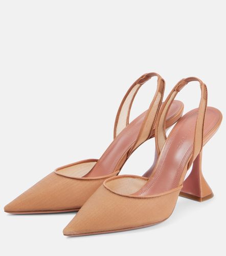 Holli mesh slingback pumps - Amina Muaddi - Modalova