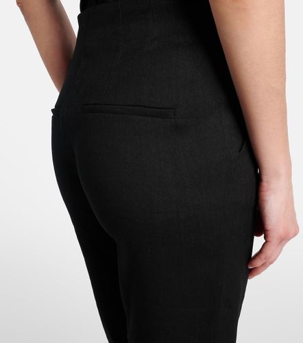 Komi high-rise linen-blend flared pants - Veronica Beard - Modalova