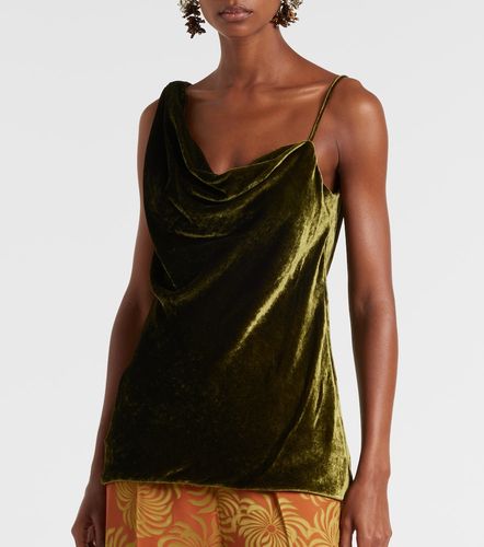 Top de terciopelo drapeado - Dries Van Noten - Modalova