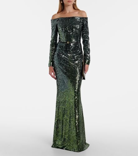 Ombre sequined silk-blend gown - Elie Saab - Modalova