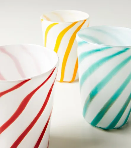 Bitossi Set de 4 vasos a rayas - Bitossi - Modalova