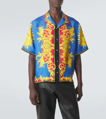 Camisa bowling de seda estampado - Versace - Modalova