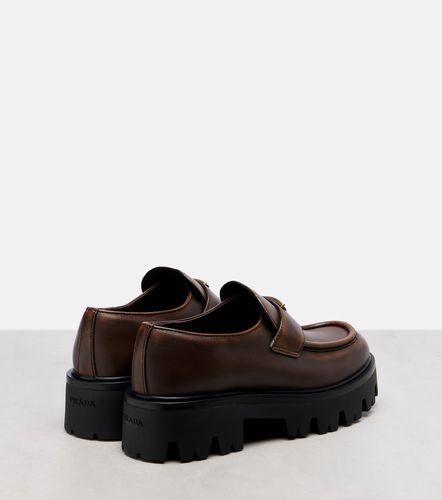 Mocassini in pelle con platform - Prada - Modalova
