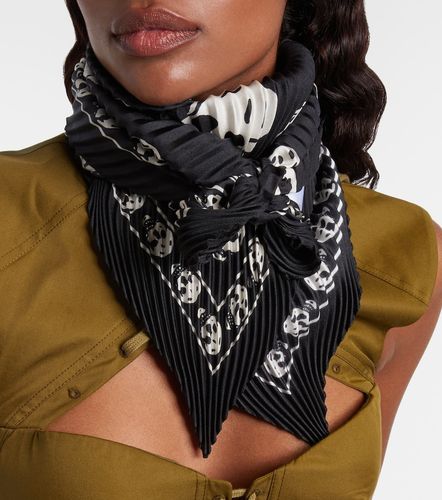 Pañuelo Skull de seda estampado - McQueen - Modalova