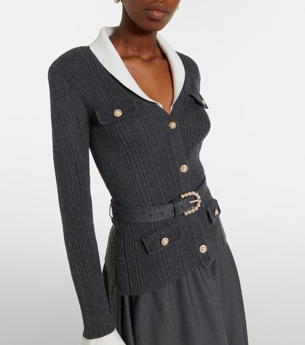 Midikleid aus Rippstrick und Twill - Self-Portrait - Modalova