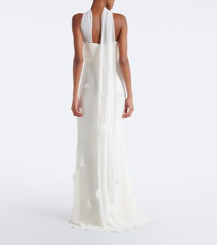 Bridal floral-applique chiffon gown - Self-Portrait - Modalova