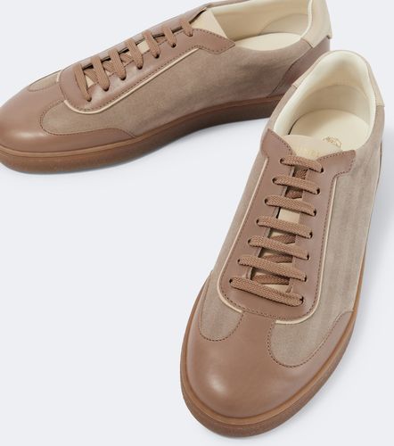 Fischgrat Sneakers mit Leder - Brunello Cucinelli - Modalova