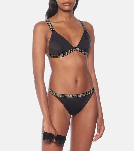 Versace Slip bikini con Greca - Versace - Modalova