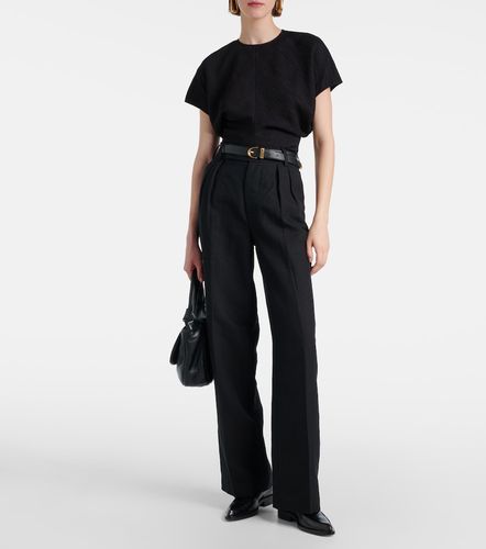Pantaloni a gamba larga in lino e cotone - 7 For All Mankind - Modalova