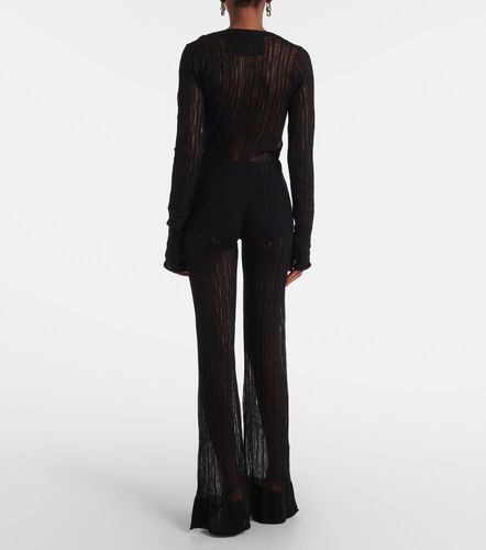 Low-rise faux leather flared pants - Didu - Modalova